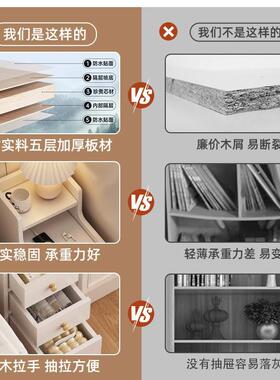 极小简约床纳头柜现代收柜卧室床边窄A00185夹缝小柜子简易迷型你