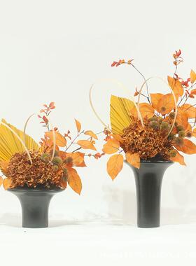 高档假花新中式仿真花客厅摆设餐桌摆花陶瓷花器装饰花艺酒店摆件