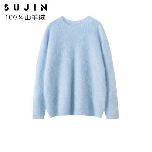 Women Plain Drop Shoulder Sweater Casual Sleeve Round Neck