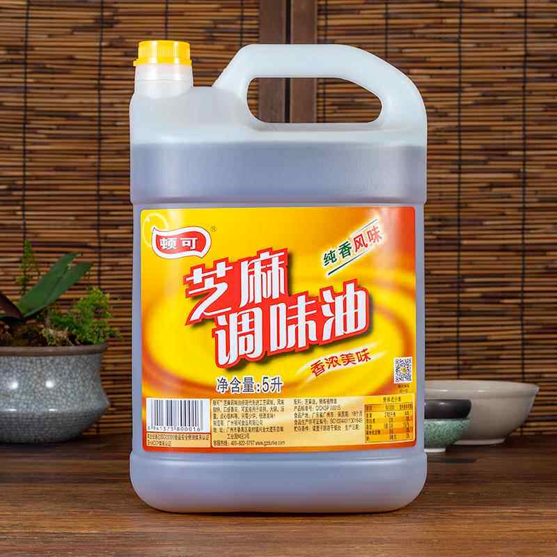 顿可芝麻调味油5L桶装餐饮饭店商用串串火锅油碟凉拌纯正芝麻香油