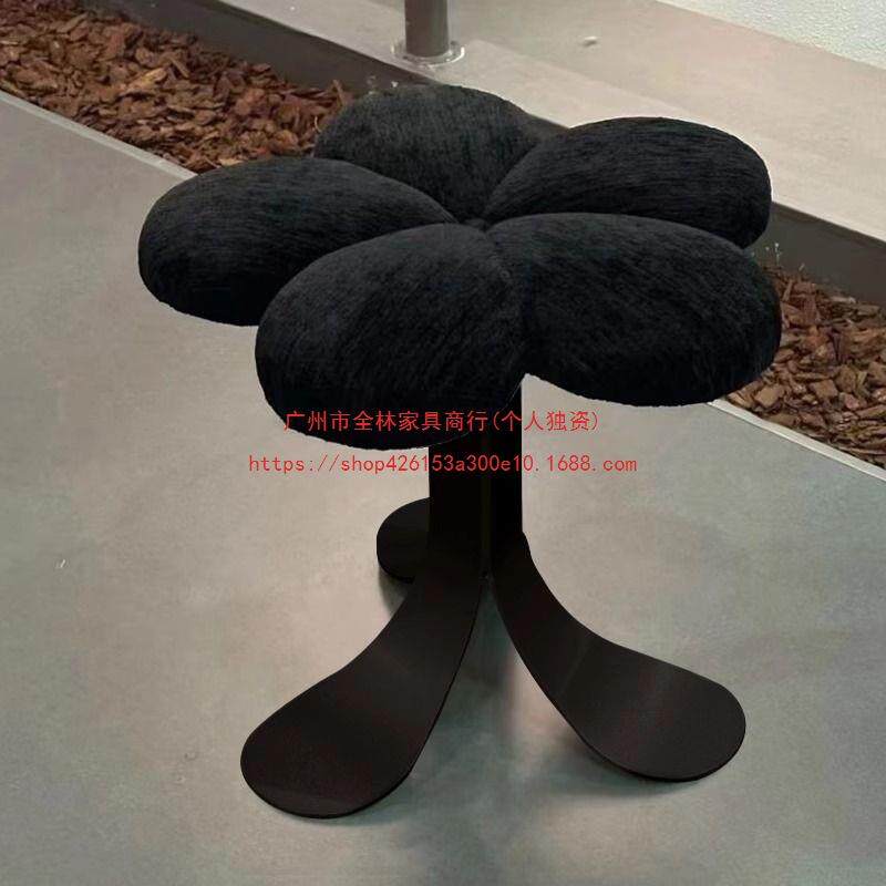 卧室女生化妆椅梳妆凳奶油风椅子简约梳妆台凳子家用碳素钢圆凳