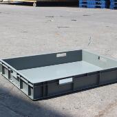 8611浅板物流箱欧标汽配箱新能源汽配厂专用箱800 120 600