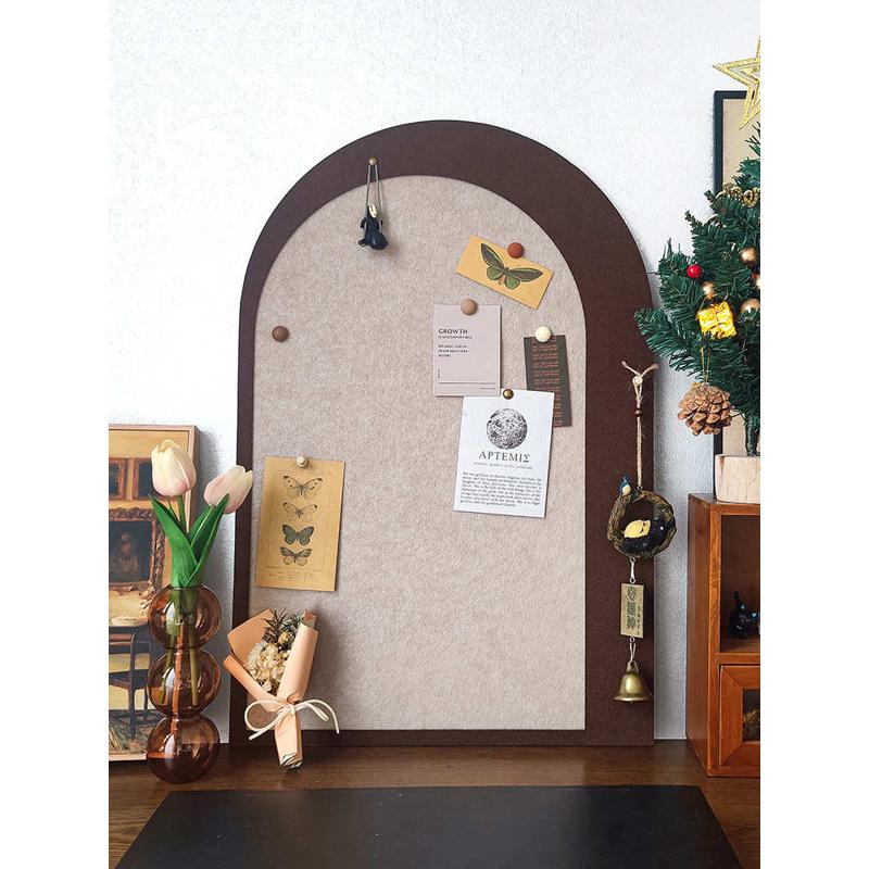 毛毡板墙贴照片墙免打孔留言板软木板挂墙展示板墙面装饰墙板自粘