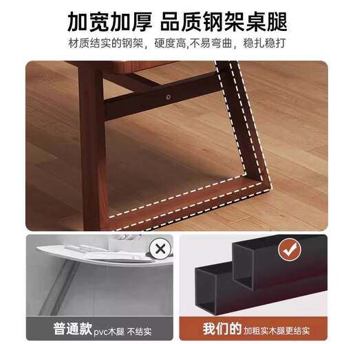 餐桌家用吃饭桌子小户型原木风大板桌洽谈桌现简约款商用餐桌