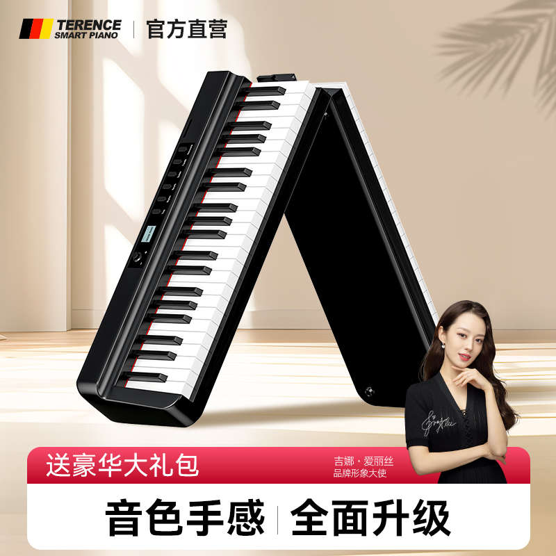 特伦斯X88E可折叠电子钢琴家用88键初学者便携式成人幼师专业用