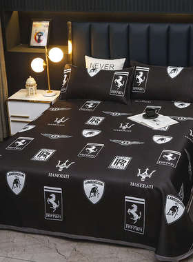 夏天滑冰8单人j6da凉爽.丝软床单丝宿舍裸睡凉1可洗米双人水洗机