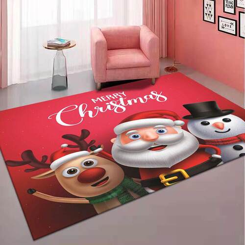 Christmas carpet living room red carpet festive holiday mat