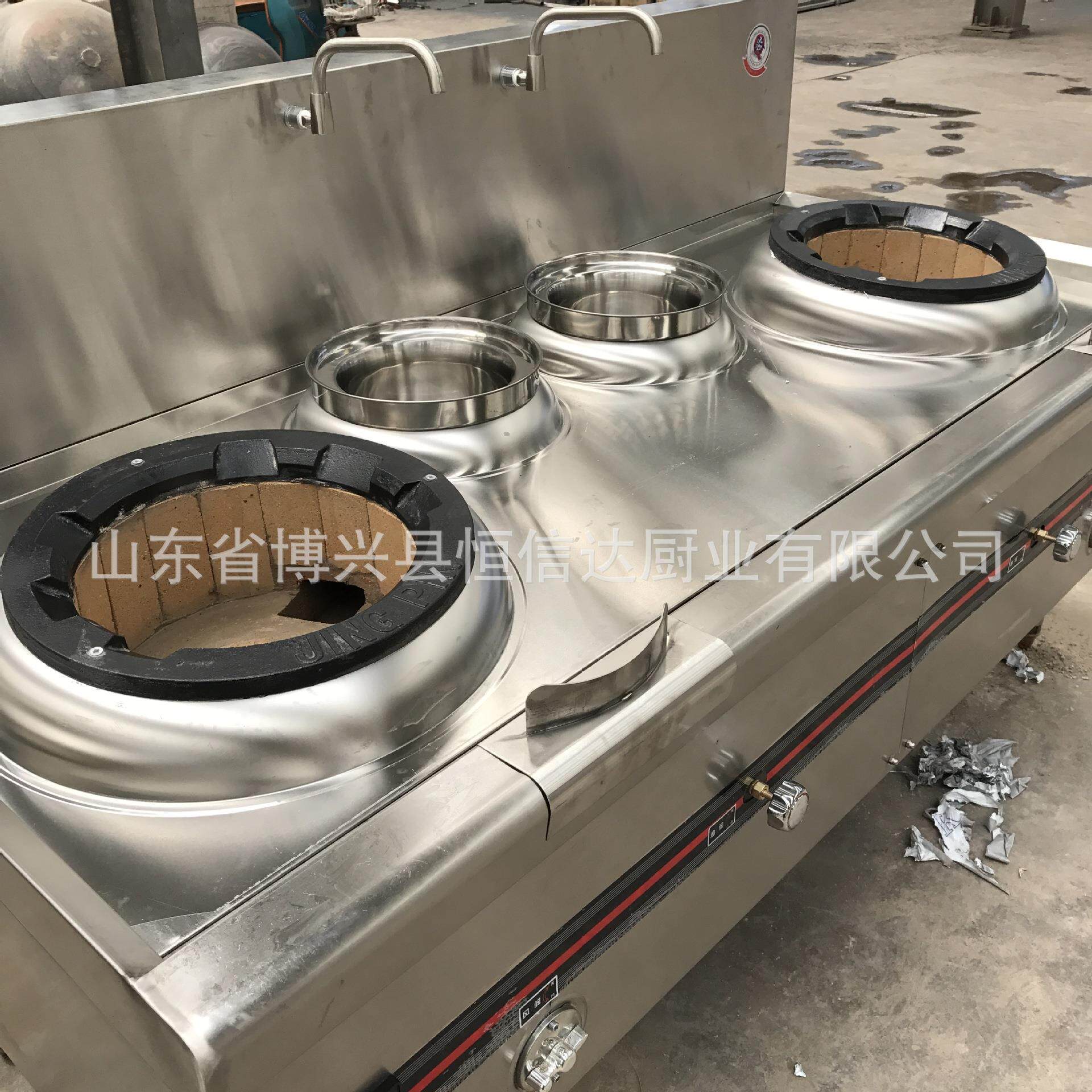 广式双炒双温灶双头双尾灶柴油双炒双温灶燃气工程大灶猛火灶