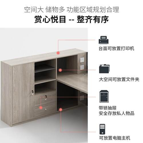 办公室办公桌简约现代员工六四人位屏风职员工位卡座财务桌椅组合
