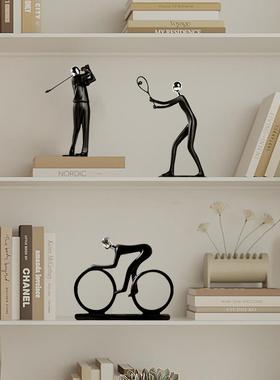 正品现代品简约运动人物装饰摆件书家居客厅酒柜电视柜房公办室工