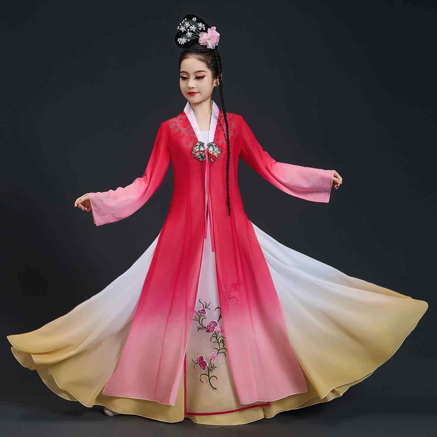 正品湘飘目云飞舞蹈服古典逸桃李杯剧团扇中国风艺考童演出戏儿曲
