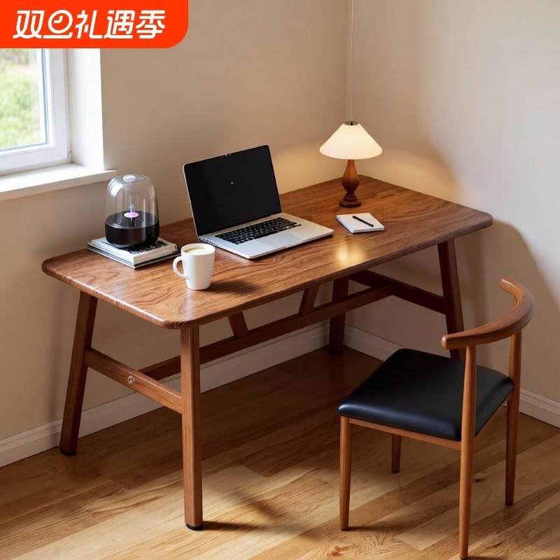 电脑桌餐桌家用卧室办公桌简易出租屋工作台长方形学生书桌椅双人