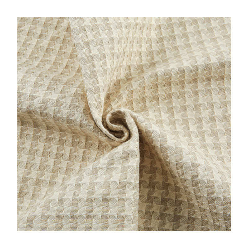 鞋箱包布料色织提花沙发面料材风布背景 亚麻枕墙抱桌布装饰田园