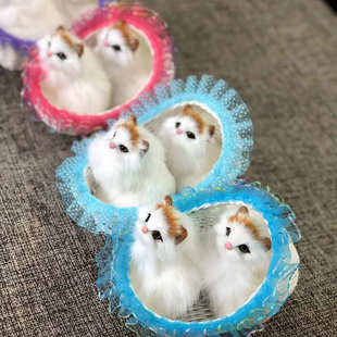 仿真动物小睡床会叫猫咪工艺品玩具生肖动物摆件模型动物厂家批发
