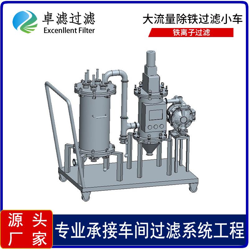 磷酸铁锂电池浆料大流量除铁过滤器 移动式强磁除铁动态静态过滤
