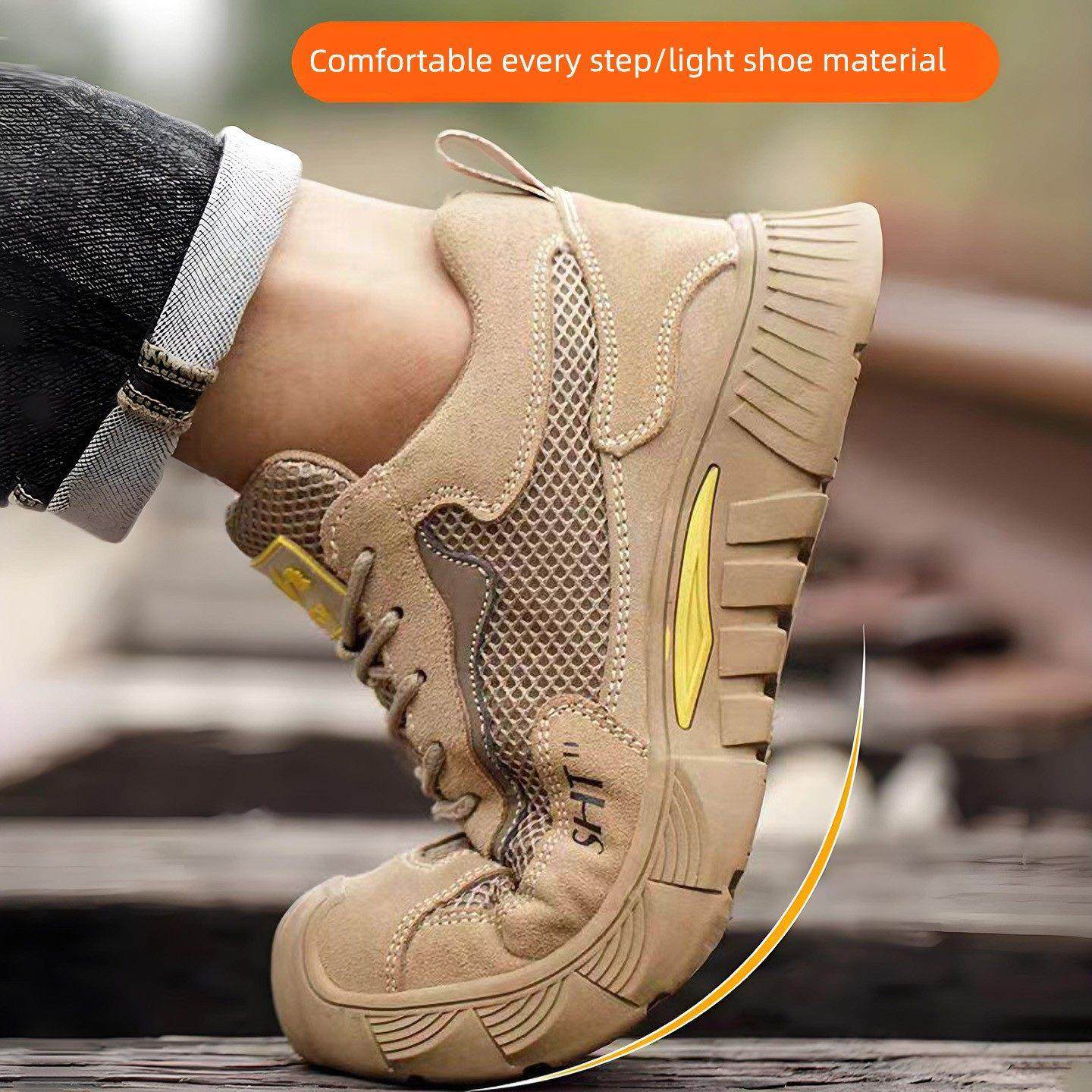 劳保鞋男夏季钢包头防砸防刺穿轻便透气带钢板耐磨工地专用安全鞋,居家日用,防护鞋,淘宝优惠券,粉丝福利购,淘宝优惠卷