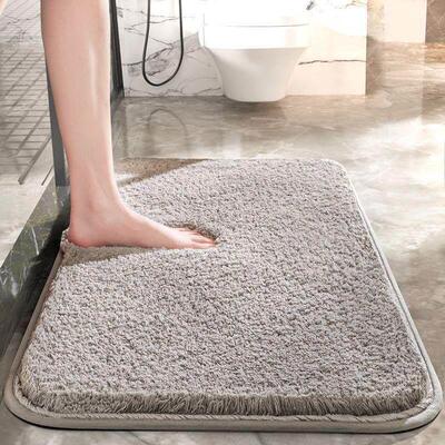 Bathroom Super Thick Fluff Fiber Bath Mat Shower Room Rugs