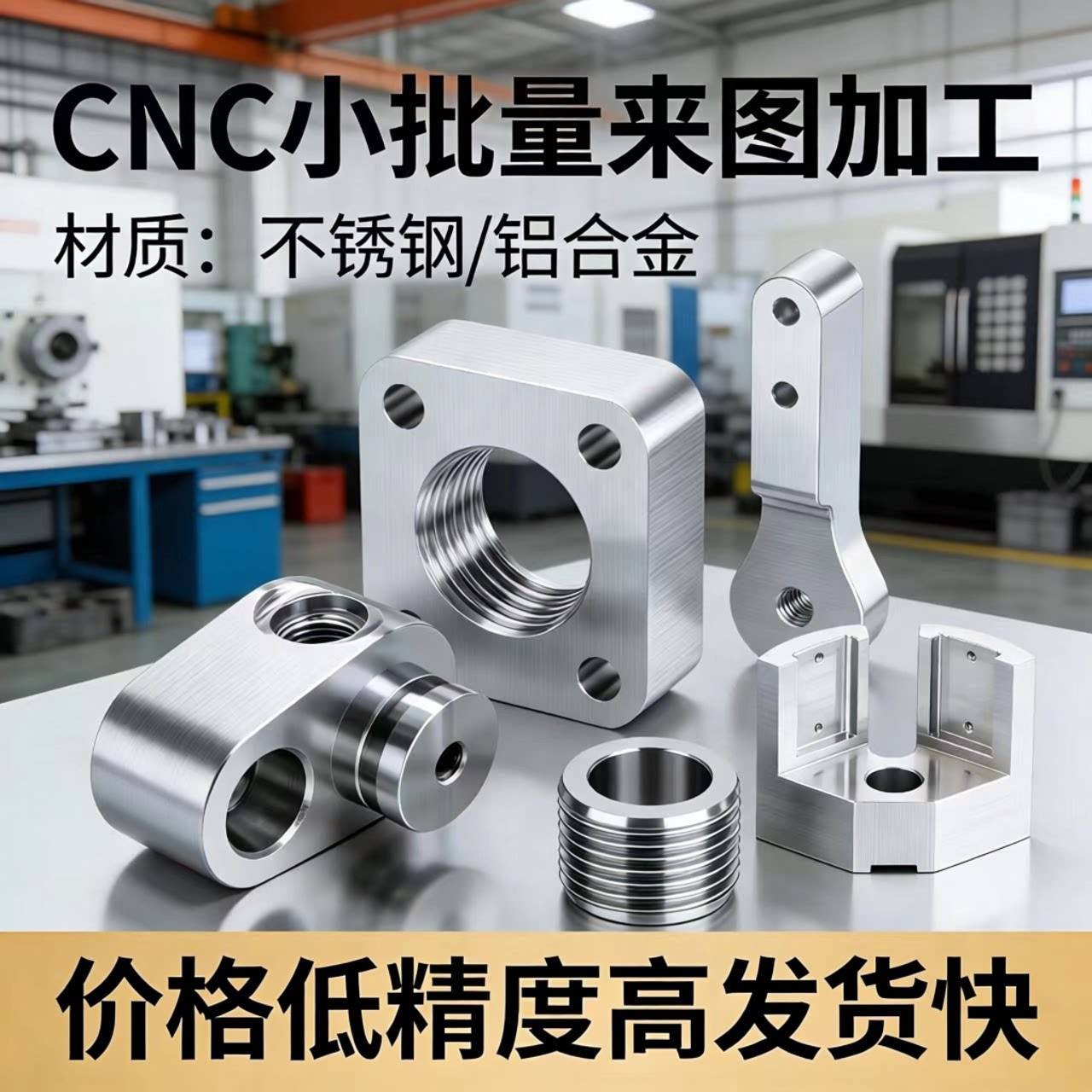 CNC铝合金小批量来图加工 铝板非标单件来图定制机械五金零件定做