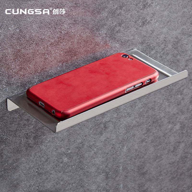 不锈钢卫生间放手机架子公共场所浴室小置物架厕所手机托盘纸巾架