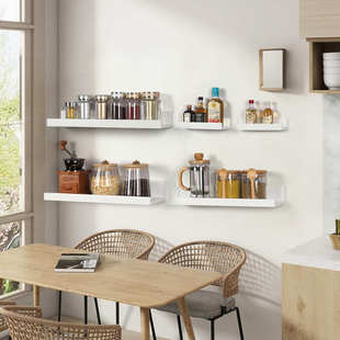 饰壁架客厅卧室书房厨房浮动搁板墙上置物板 U型五件套家居装