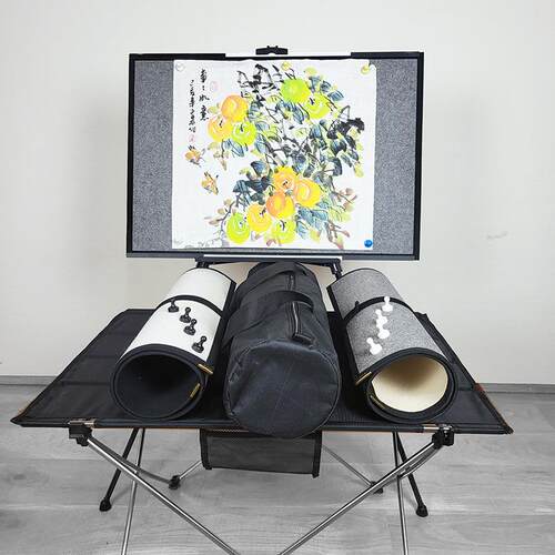 齐岳板便可卷曲磁性生双用写画国画羊毛毡超携户外976画桌画架四