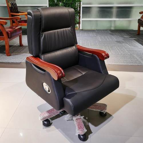 正品特价中式老板椅代牛皮现大班椅电脑椅裁椅可转躺总办公椅久坐