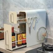 厨房调料品置物架台面调味品置物架收纳窄边家用抽拉式 多层收纳柜