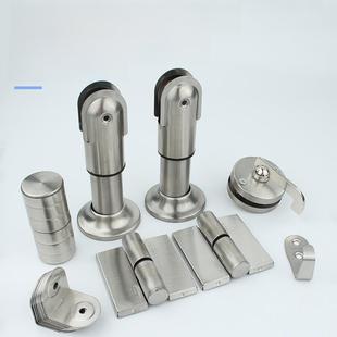 304不锈钢浴室隔断五金配件套装公共卫生间角码合页门锁支脚