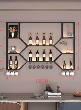 酒柜挂壁墙C008上铁艺酒架置物架意厅挂墙红酒餐架客厅吧台酒创吧