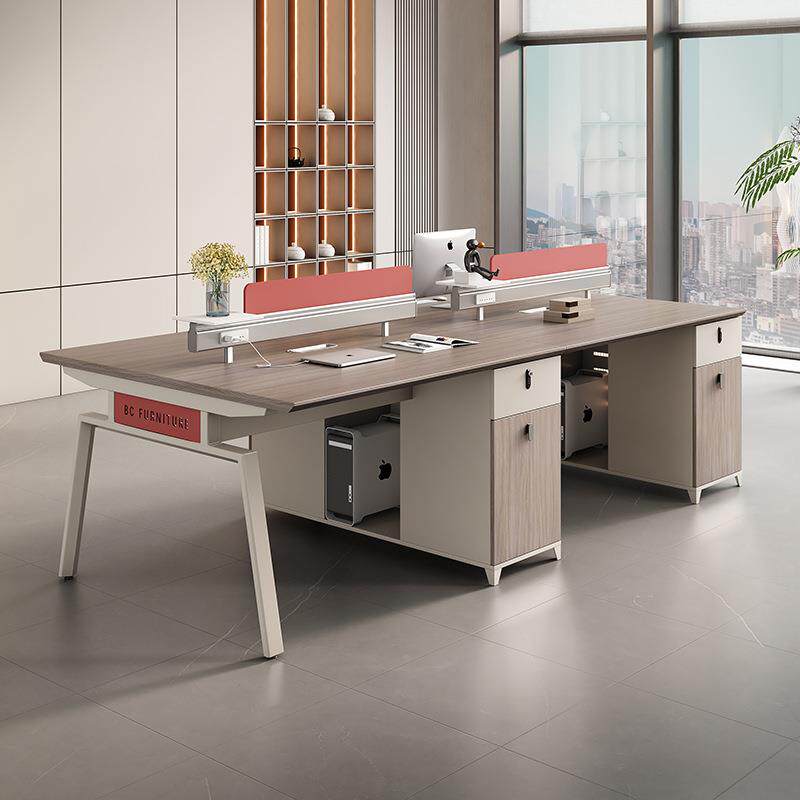 职员办公桌椅组合简约现代2/4人创意员工四人位办公室工位办公桌