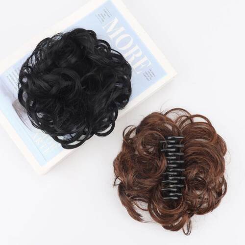 Iridescent Wavy Curly Synthetic Hair Scrunchie 2026 Messy