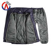 成人防寒服外卖防暴雨 加厚防风保暖骑行加绒脱卸四季 雨衣套装 冬季