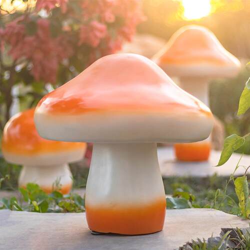 户外LED发光蘑菇灯太阳能防水庭院灯装饰别墅草坪灯仿真造型灯