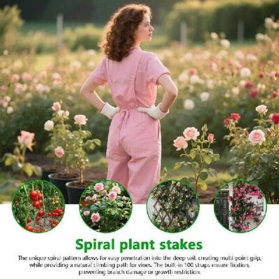 Twisted Tomato Stakes Metal Climbing Plant Twist Stake