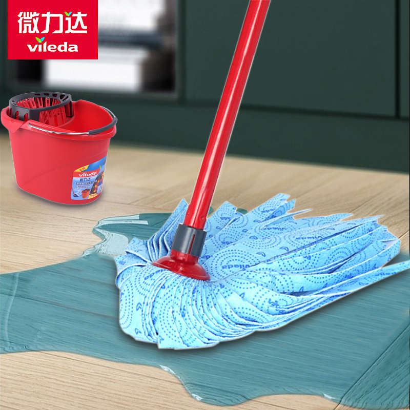微力达传统无纺布老式拖把家用墩布手拧式拖把免手洗挤水懒人布拖