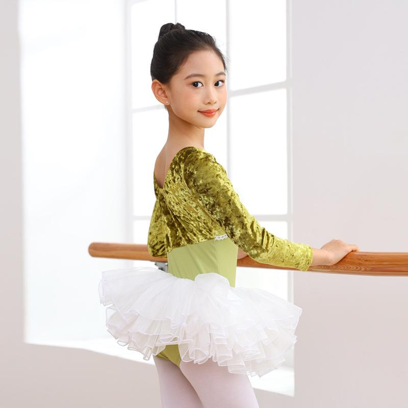 秋冬儿童练功训练服女童拉丁舞蹈练习少儿舞蹈练功服装表演出