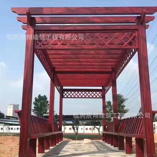 新中式铝合金葡萄架遮阳棚铝合金花园庭院爬藤架庭院户外景观架