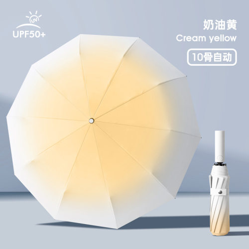 logo渐变雨伞晴雨两用加厚伞坐