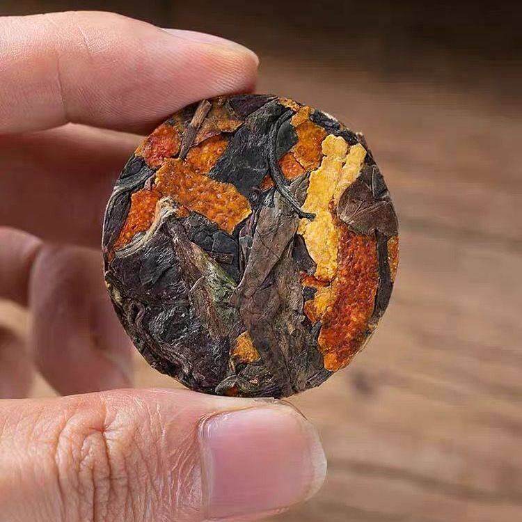 棠谦2013福鼎老白茶陈皮白茶正宗陈年寿眉新会陈皮茶叶小茶饼袋装