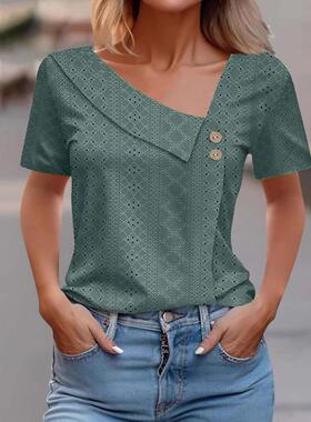 Button up short shirt 扣子短恤