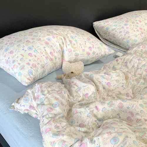 宝贝上新！母婴级全双层类纱棉舍A四LXZ件套纯棉纱布宿三件套