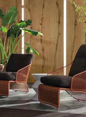 简ONZ约现休闲庭院沙户几外家具代藤编阳台露台室内花园藤椅发茶