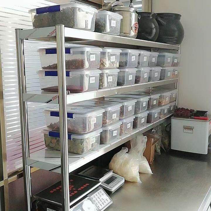 不锈钢工作台架子奶茶店台上架操作台置物架立架厨房平冷柜台面