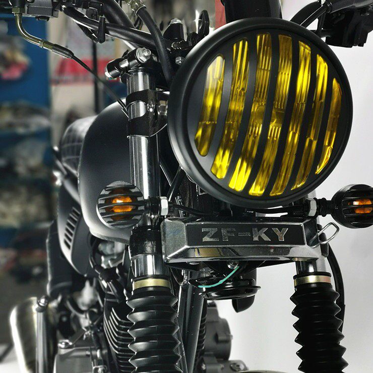 包邮摩托车大灯玻璃覆古改装玻璃灯罩CG/GN太子改装前灯玻璃灯罩A