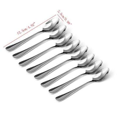8 Pcs Demitasse Espresso Stainless Steel Spoon Tea Coffee