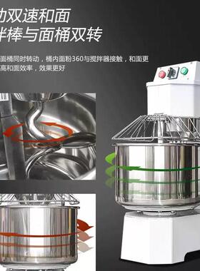 力丰双动MAGA-102H双速和面0机商用大全自动230F25公型斤面团搅拌