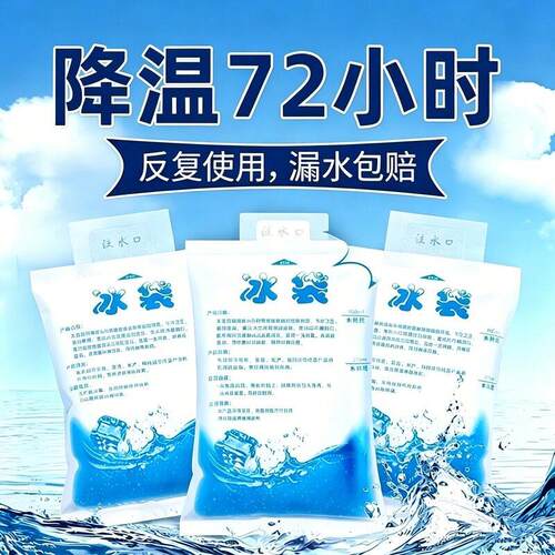 一次性注水冰袋食品冷藏冷冻保鲜快递运输可携式降温制冻反覆使用