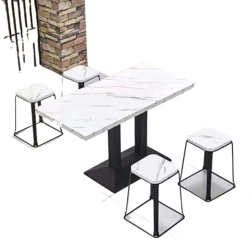 餐桌椅家用小户型吃饭桌椅组合轻奢风简约餐桌奶茶咖啡厅耐用桌椅