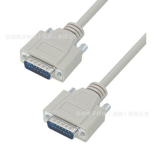 L-COM CSMN15MM-5 优良模制D-Sub线缆连接器 DB15公头/公头 现货