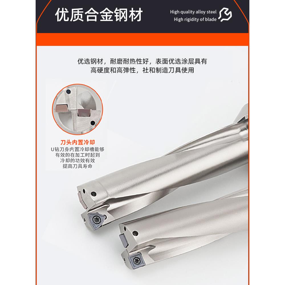 非标小数点U钻WC/SP型钻暴力钻喷水钻2D3D4D5D定制加长深孔钻头
